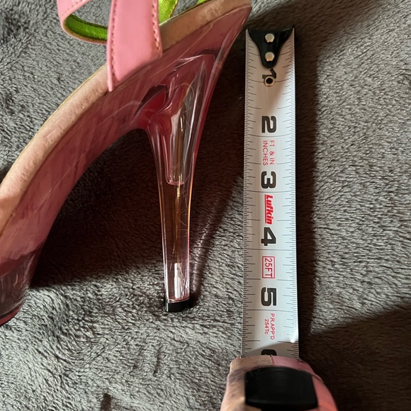 Ellie small platform heels pink flowers - Picture 6 of 7